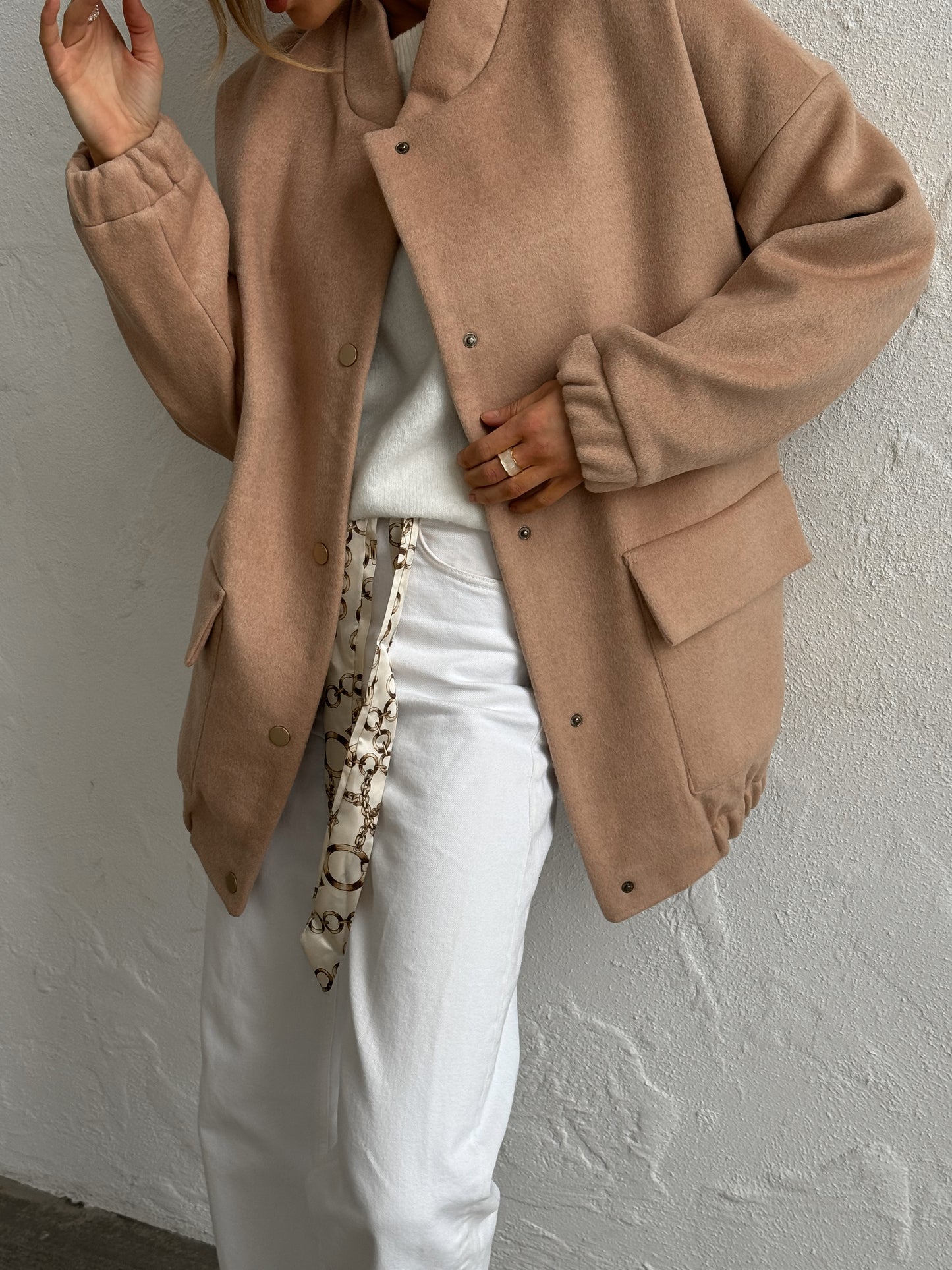 Wool Bomber, beige